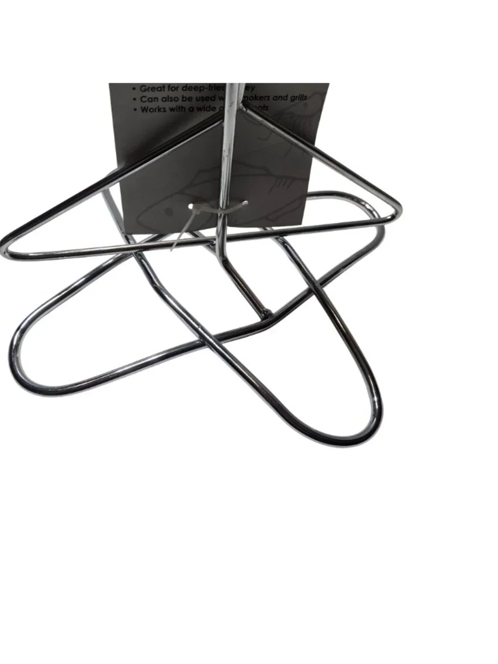 Poultry Stand and Lifter Outdoor Gourmet Cooking Chicken Turkey Frying NOS